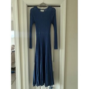 Tuckernuck X Hyacinth House Cobalt Shimmer Knit Maxi Dress Medium